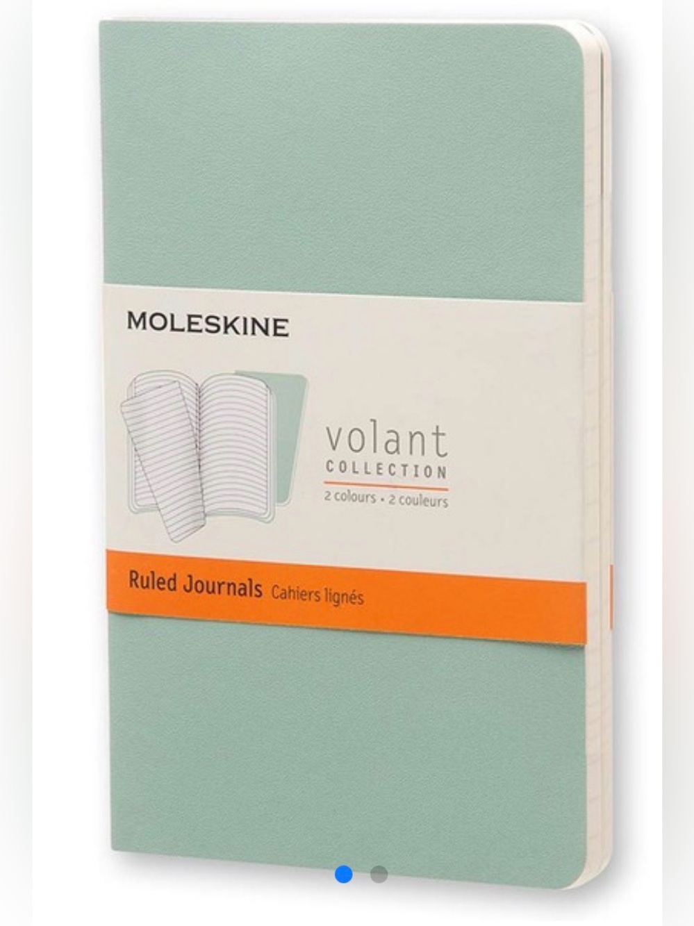 Moleskine Ruled Journals/Notebook. A Set of 2. Sage Green & Seaweed. 5” x 8 1/4”